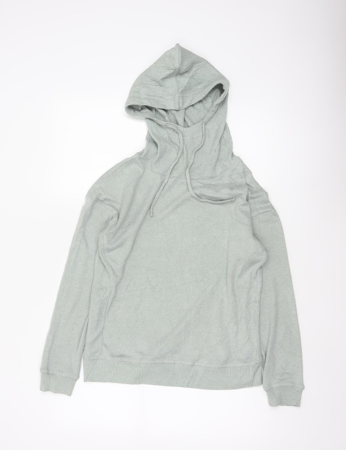 Fat Face Women’s Green UK 8 Hooded Rib Knit Pullover Jumper