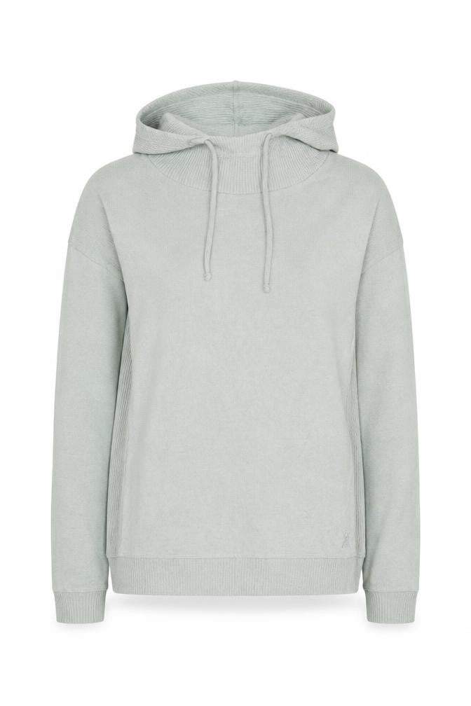 FatFace Women’s Green UK 8 Hooded Rib Knit Pullover Jumper