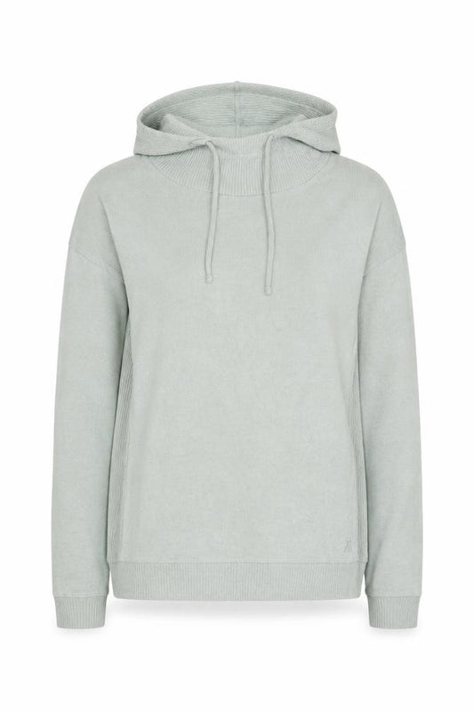 Fat Face Women’s Green UK 8 Hooded Rib Knit Pullover Jumper