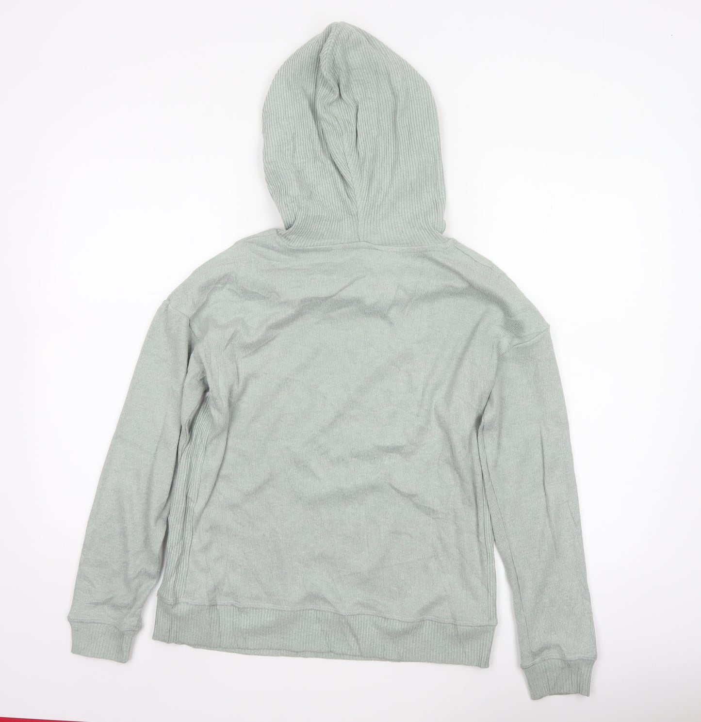 Fat Face Women’s Green UK 8 Hooded Rib Knit Pullover Jumper