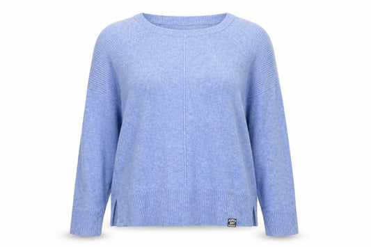 Superdry Women Blue UK 14 Cashmere Blend Crew Neck Raglan Jumper