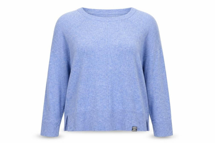 Superdry Women Blue UK 14 Cashmere Blend Crew Neck Raglan Jumper