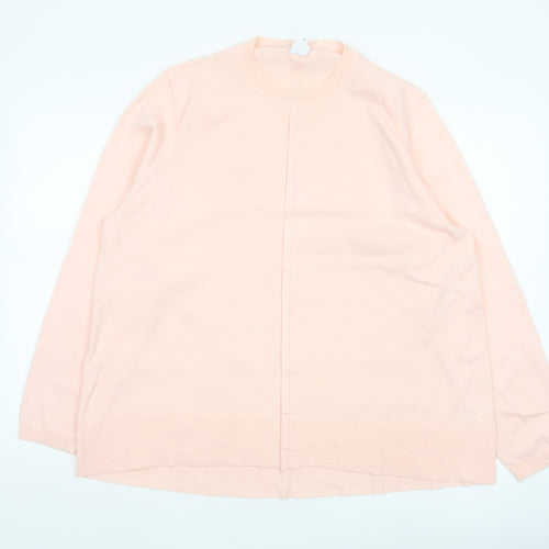 John Lewis Women’s Pink Size 16 Crew Neck Long Sleeve Knit Jumper