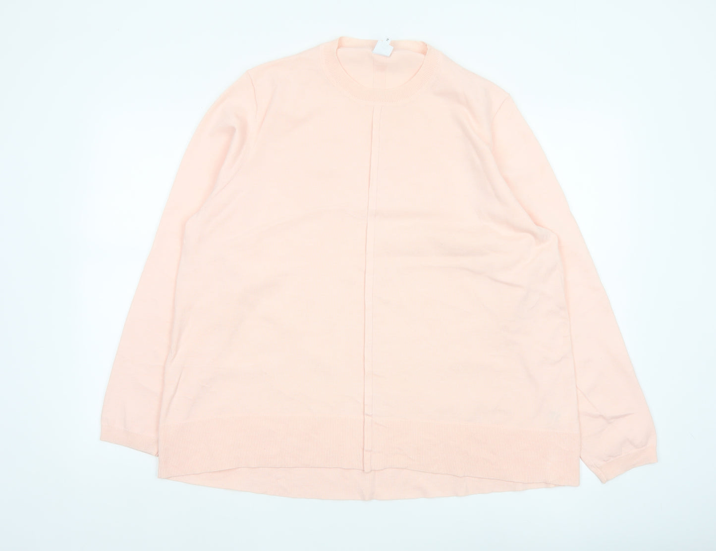 John Lewis Women’s Pink Size 16 Crew Neck Long Sleeve Knit Jumper