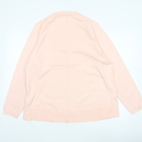 John Lewis Women’s Pink Size 16 Crew Neck Long Sleeve Knit Jumper