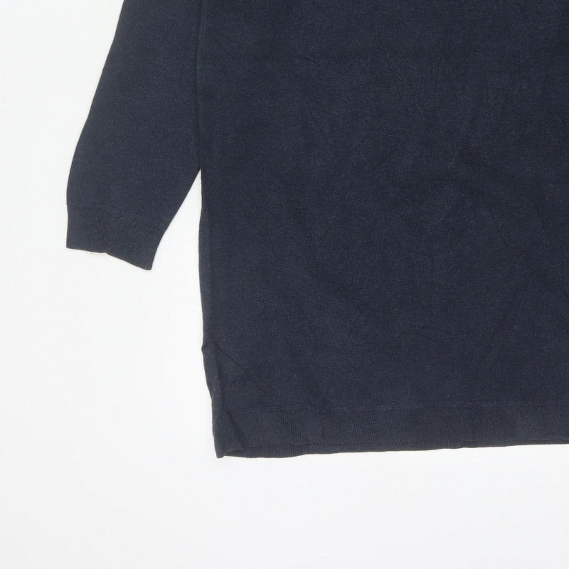 Superdry Women’s Blue UK 10 Knee Length Raglan Jumper Dress