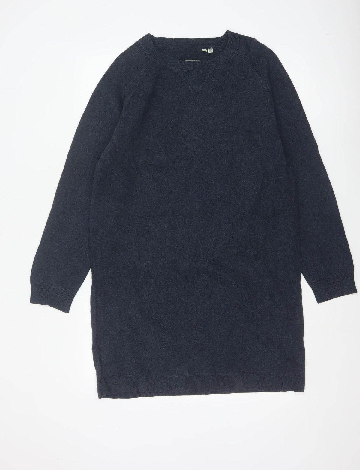 Superdry Women’s Blue UK 10 Knee Length Raglan Jumper Dress