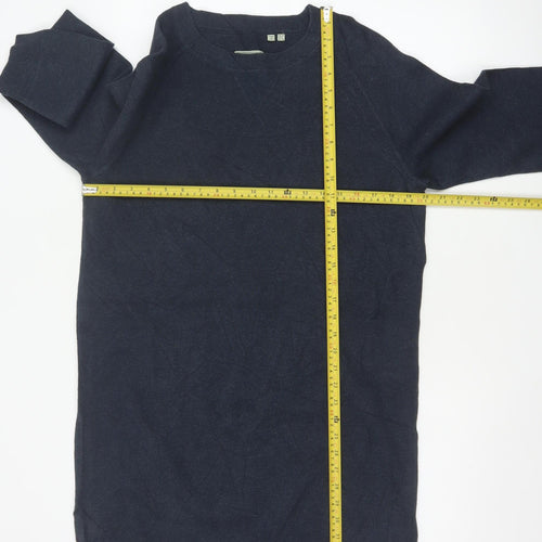 Superdry Women’s Blue UK 10 Knee Length Raglan Jumper Dress