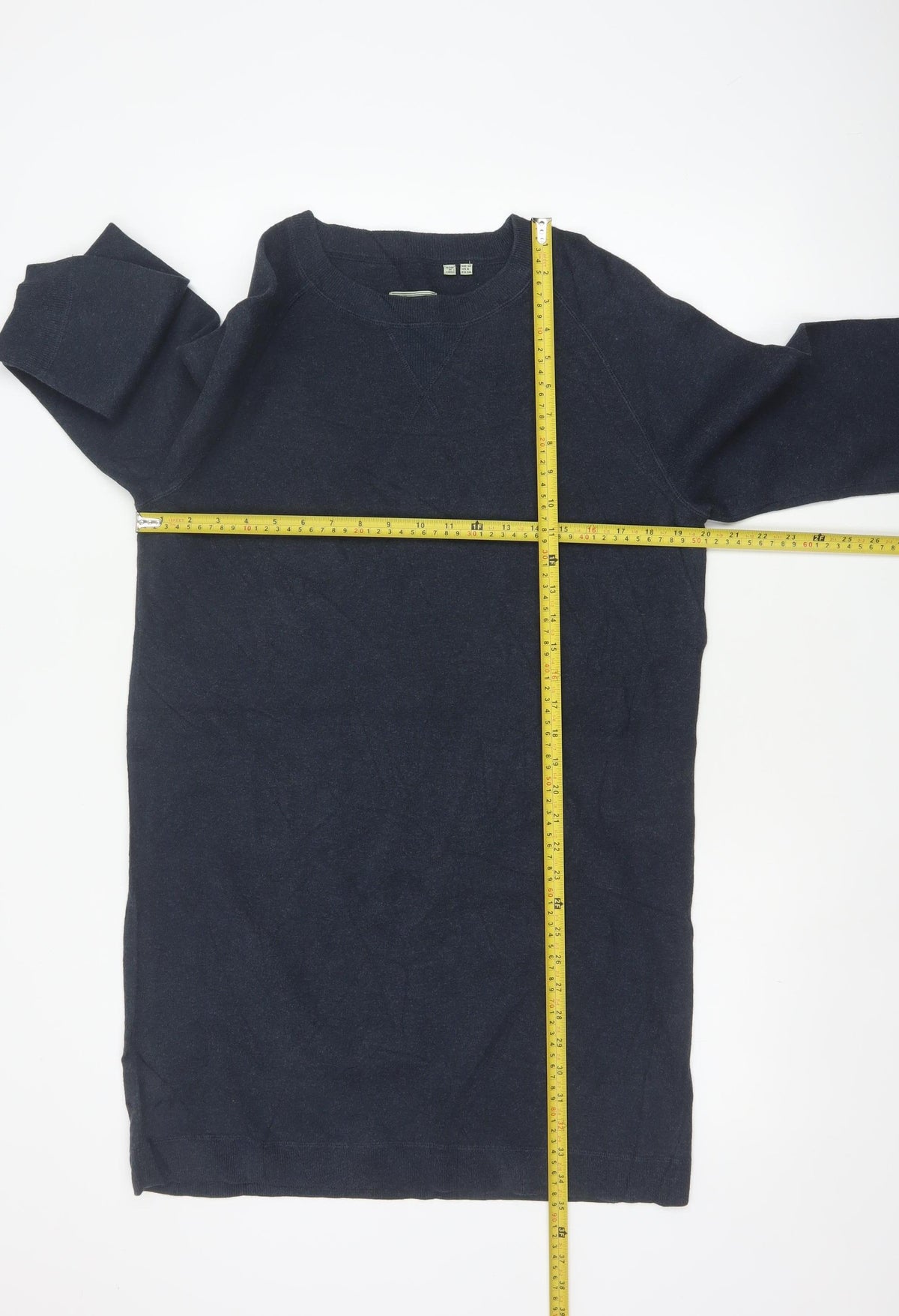 Superdry Women’s Blue UK 10 Knee Length Raglan Jumper Dress