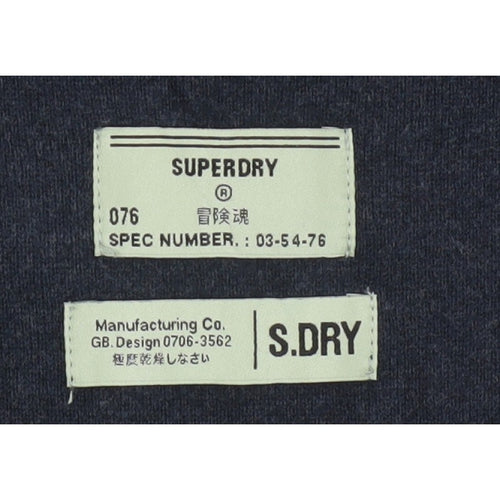 Superdry Women’s Blue UK 10 Knee Length Raglan Jumper Dress