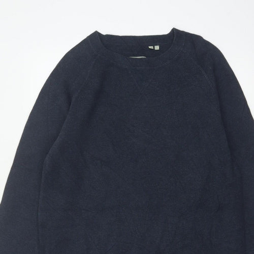 Superdry Women’s Blue UK 10 Knee Length Raglan Jumper Dress