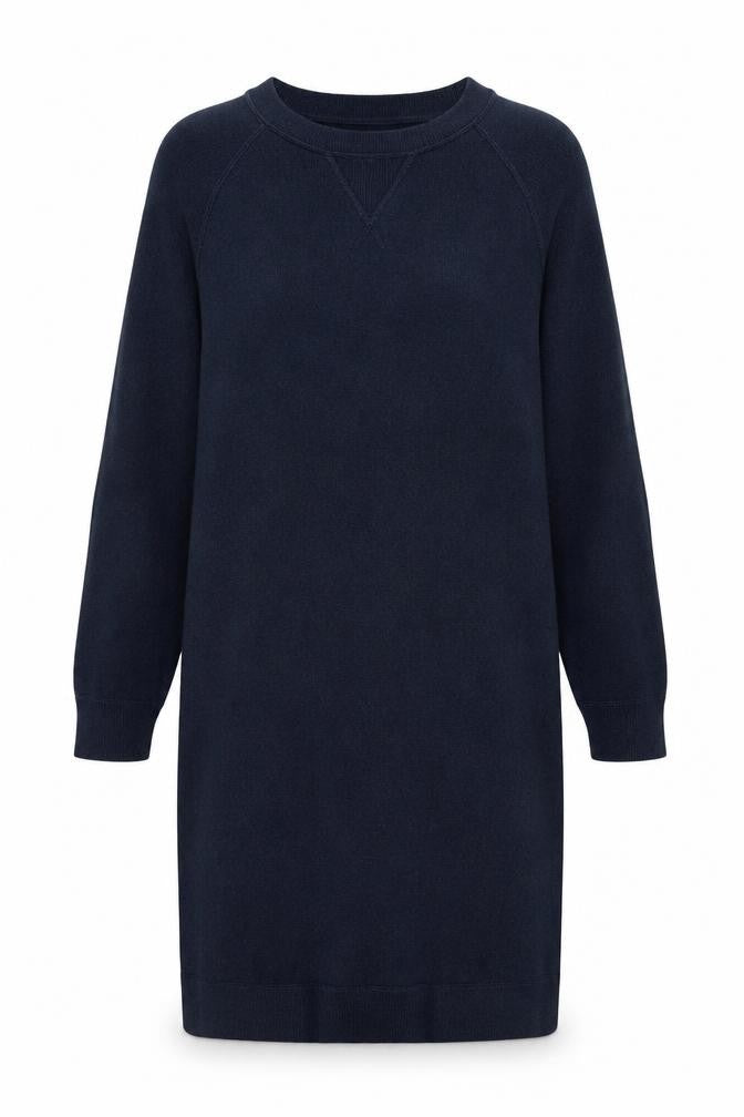 Superdry Women’s Blue UK 10 Knee Length Raglan Jumper Dress