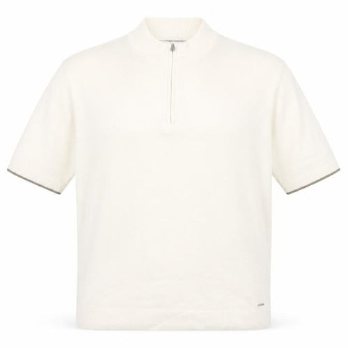 Autograph Men’s Ivory XL Pure Cotton 1/4 Zip High Neck Jumper