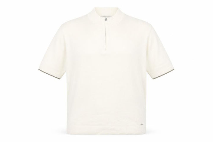 Autograph Men’s Ivory XL Pure Cotton 1/4 Zip High Neck Jumper