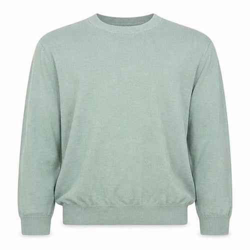 Marks and Spencer Men Green XL Pure Cotton Crew Neck Pullover Jumper