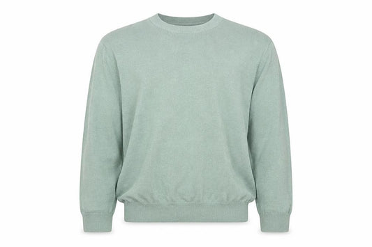 Marks and Spencer Men Green XL Pure Cotton Crew Neck Pullover Jumper