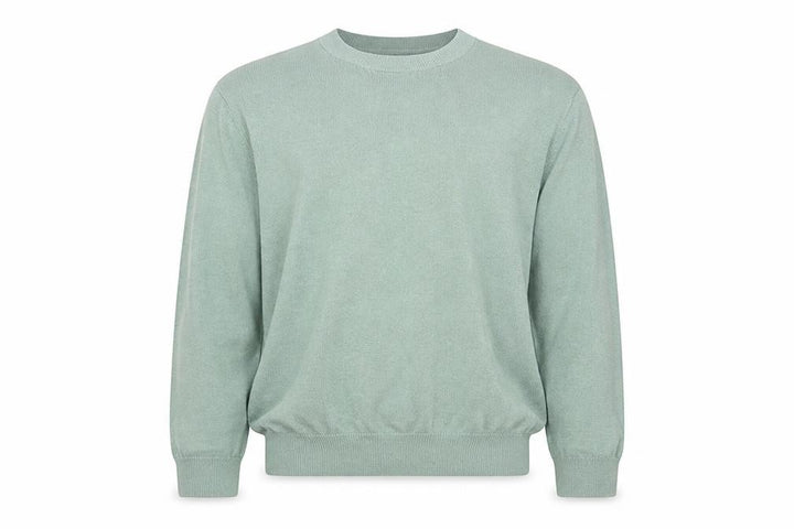 Marks and Spencer Men Green XL Pure Cotton Crew Neck Pullover Jumper