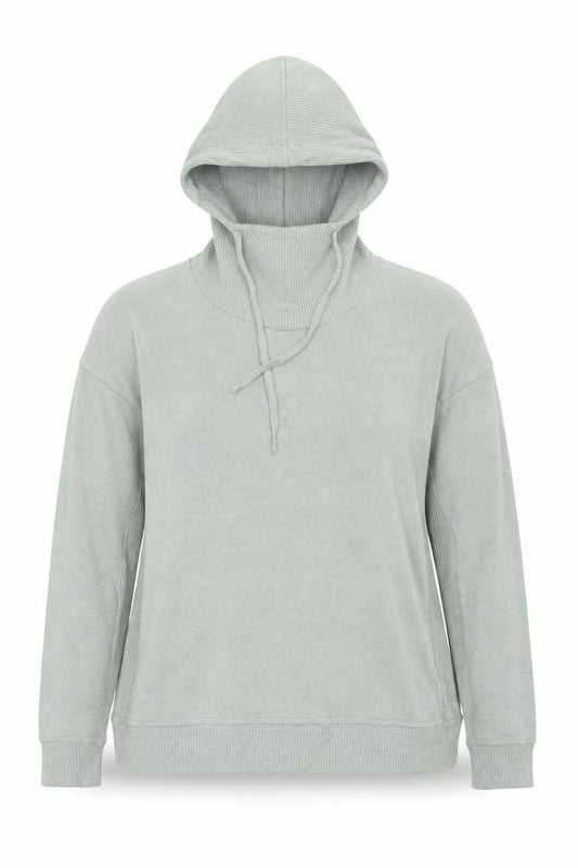 Rat Pacer Women Grey UK 14 Hooded High Neck Pullover Jumper