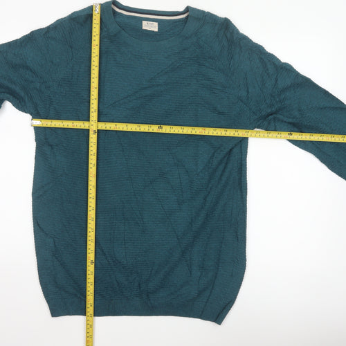 ACW85 Men’s Green Medium Cotton Crew Neck Knit Pullover Jumper