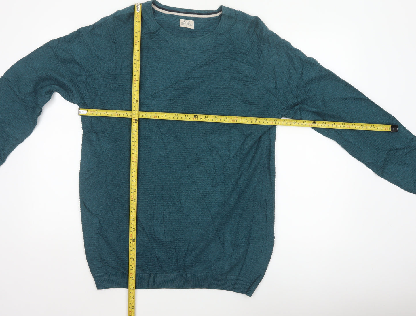 ACW85 Men’s Green Medium Cotton Crew Neck Knit Pullover Jumper