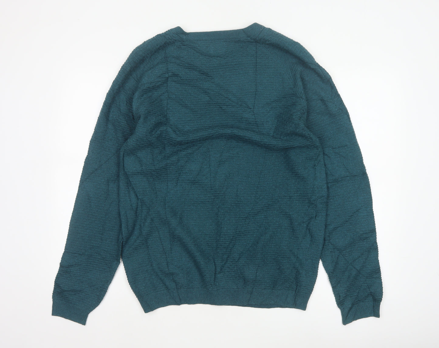 ACW85 Men’s Green Medium Cotton Crew Neck Knit Pullover Jumper