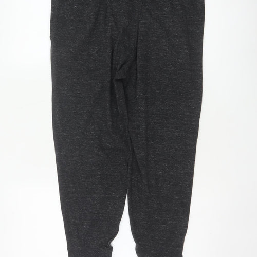 Nike Women’s Grey M Cotton Blend Logo Drawstring Cuffed Jogger Trousers