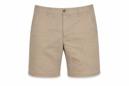 ASOS Men’s Beige W32 Cotton Stretch Chino Shorts Flat Front