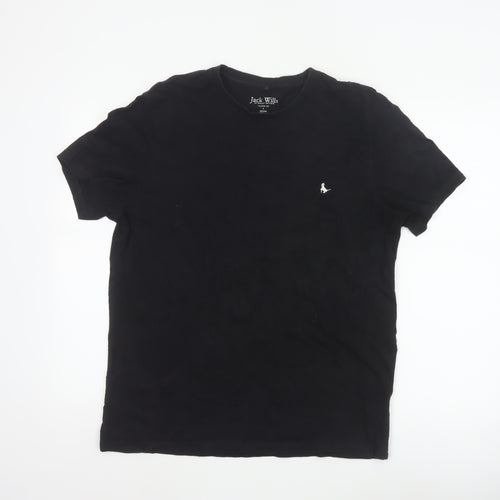 Jack Wills Men’s Black L Classic Fit Cotton Logo T-Shirt