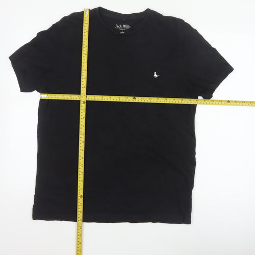 Jack Wills Men’s Black L Classic Fit Cotton Logo T-Shirt