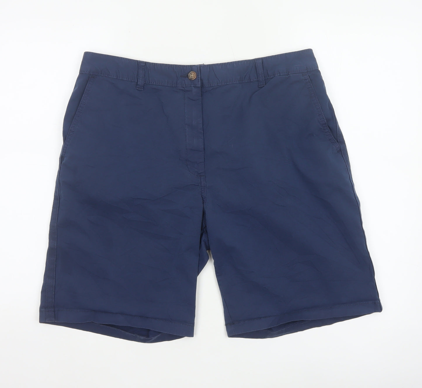 Marks & Spencer Women’s Blue UK 16 Chino Bermuda Cotton Stretch Shorts