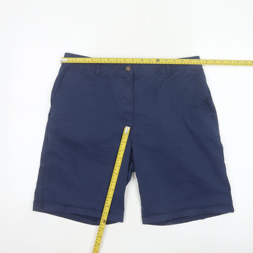 Marks & Spencer Women’s Blue UK 16 Chino Bermuda Cotton Stretch Shorts