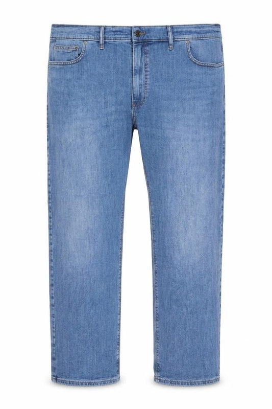Marks and Spencer Men's Blue 46 29 Straight Fit Stretch Jeans