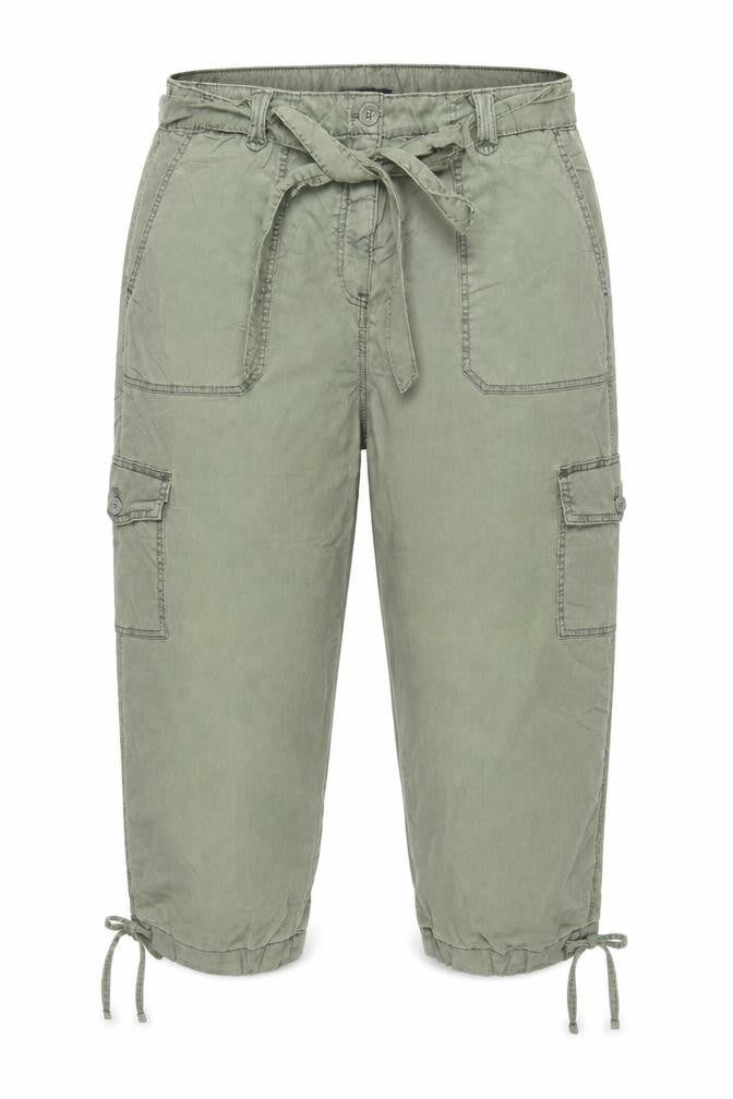 Marks & Spencer Women Green UK 18 Regular Cargo Trousers Belted