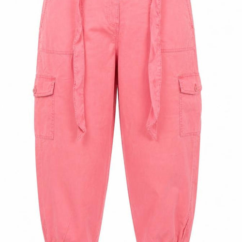 Marks and Spencer Women Pink UK 20 Cargo Cropped Lyocell Trousers