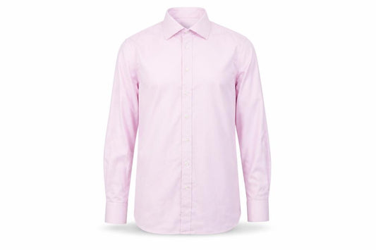 Chester Barrie Men’s Pink 15.5 Slim Cotton Gingham Formal Dress Shirt