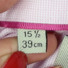 Chester Barrie Men’s Pink 15.5 Slim Cotton Gingham Formal Dress Shirt