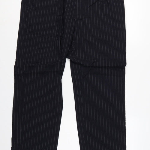 Jaeger Men's Black Pinstripe Wool Dress Trousers 36S Formal