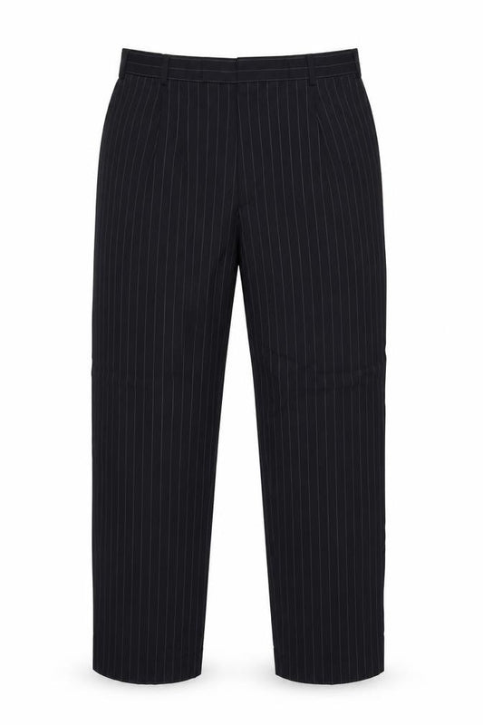 Jaeger Men's Black Pinstripe Wool Dress Trousers 36S Formal