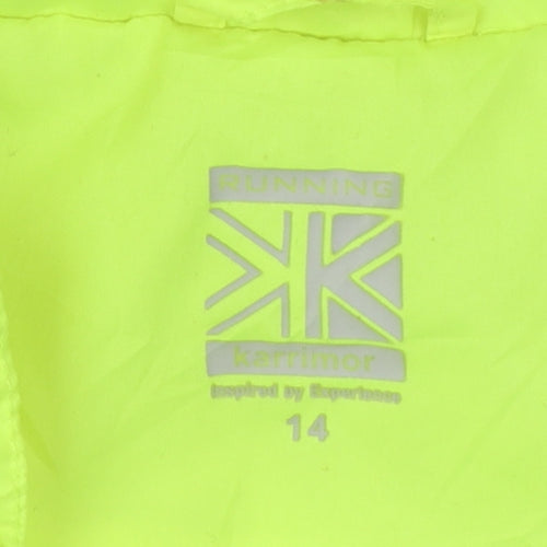 Karrimor Women’s Yellow UK 14 Running Windbreaker Reflective Full Zip