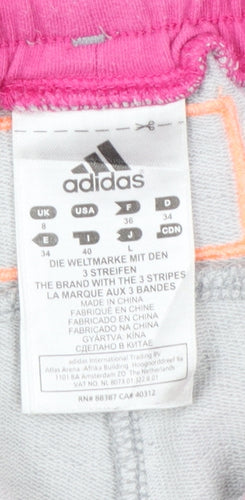 Adidas Women’s Grey UK 8 London 2012 3/4 Sweat Shorts Drawstring