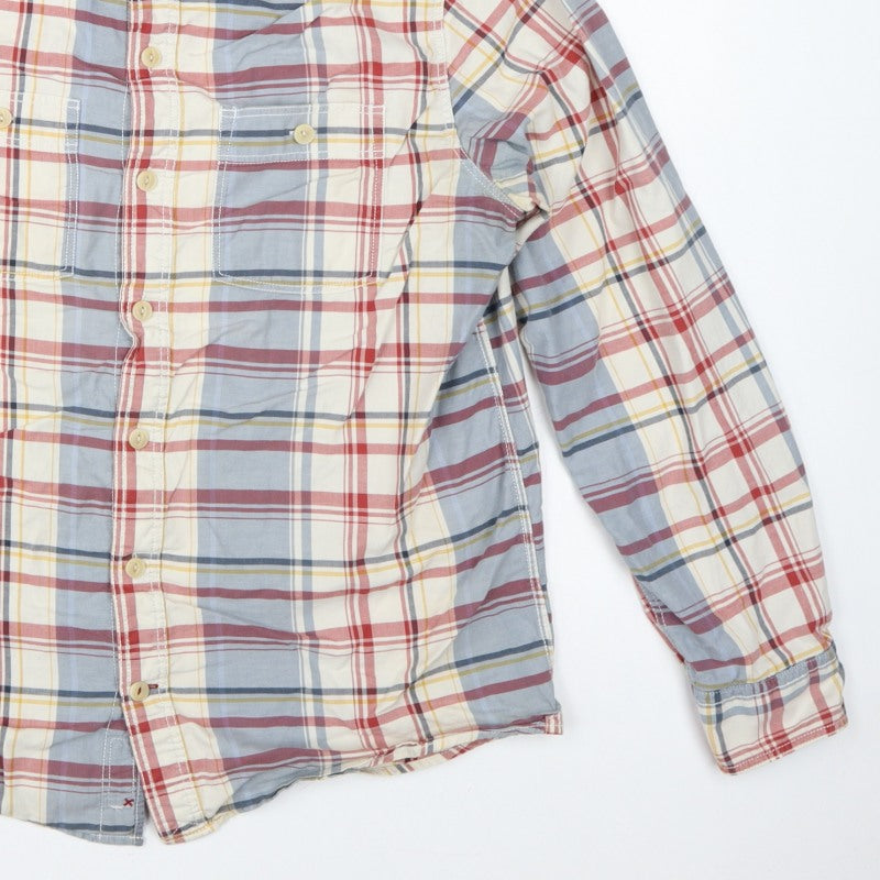 Additional view of Fat Face Men’s Multicoloured Plaid Button-Down Shirt, size L, Long Sleeve