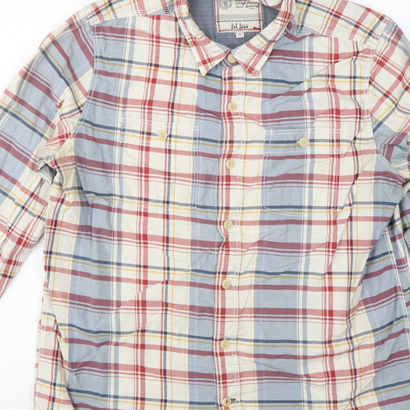 Additional view of Fat Face Men’s Multicoloured Plaid Button-Down Shirt, size L, Long Sleeve