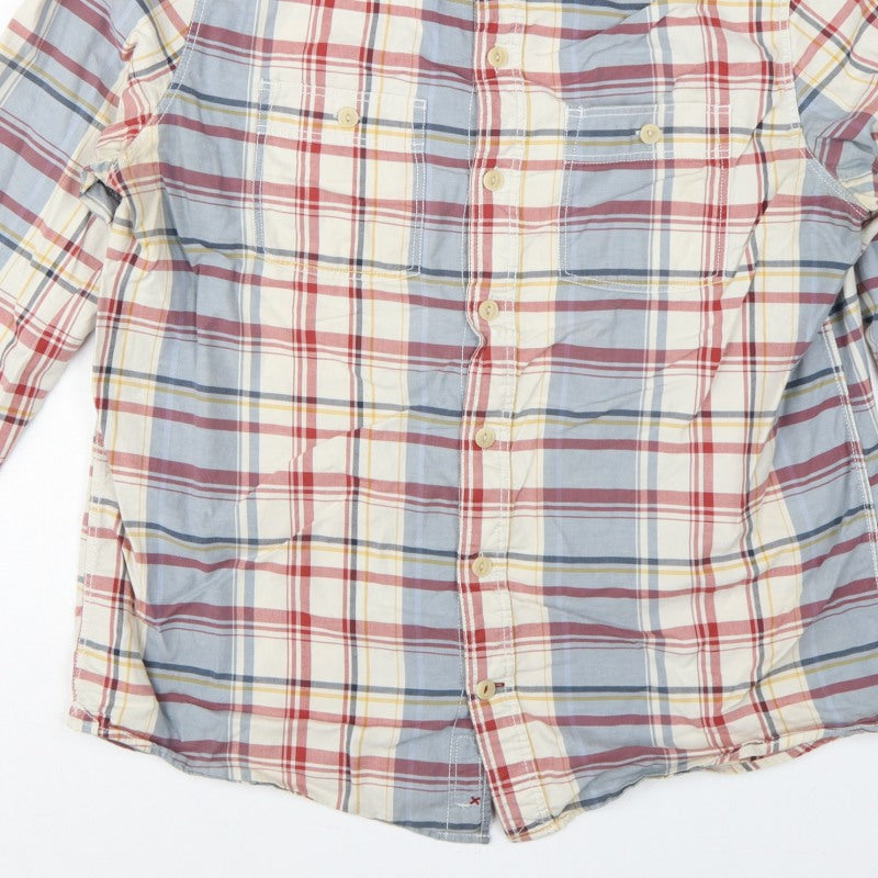 Additional view of Fat Face Men’s Multicoloured Plaid Button-Down Shirt, size L, Long Sleeve