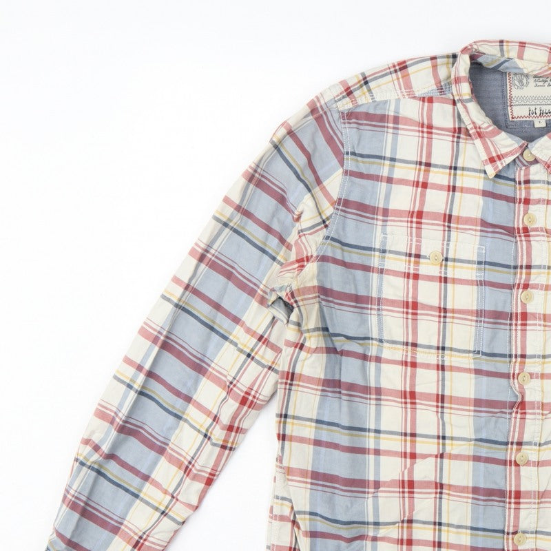 Additional view of Fat Face Men’s Multicoloured Plaid Button-Down Shirt, size L, Long Sleeve