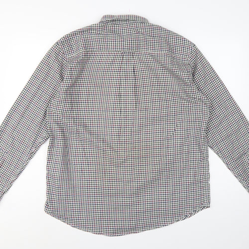 James Pringle Men's Multicoloured Check Shirt L Long Sleeve Button-Down