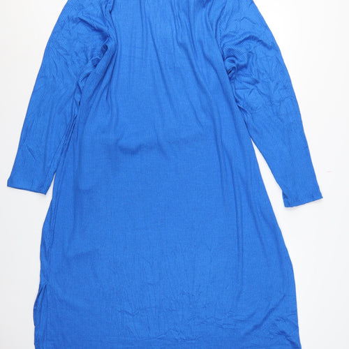 Marks and Spencer Women Blue UK 20 Long Shirt Dress Belted