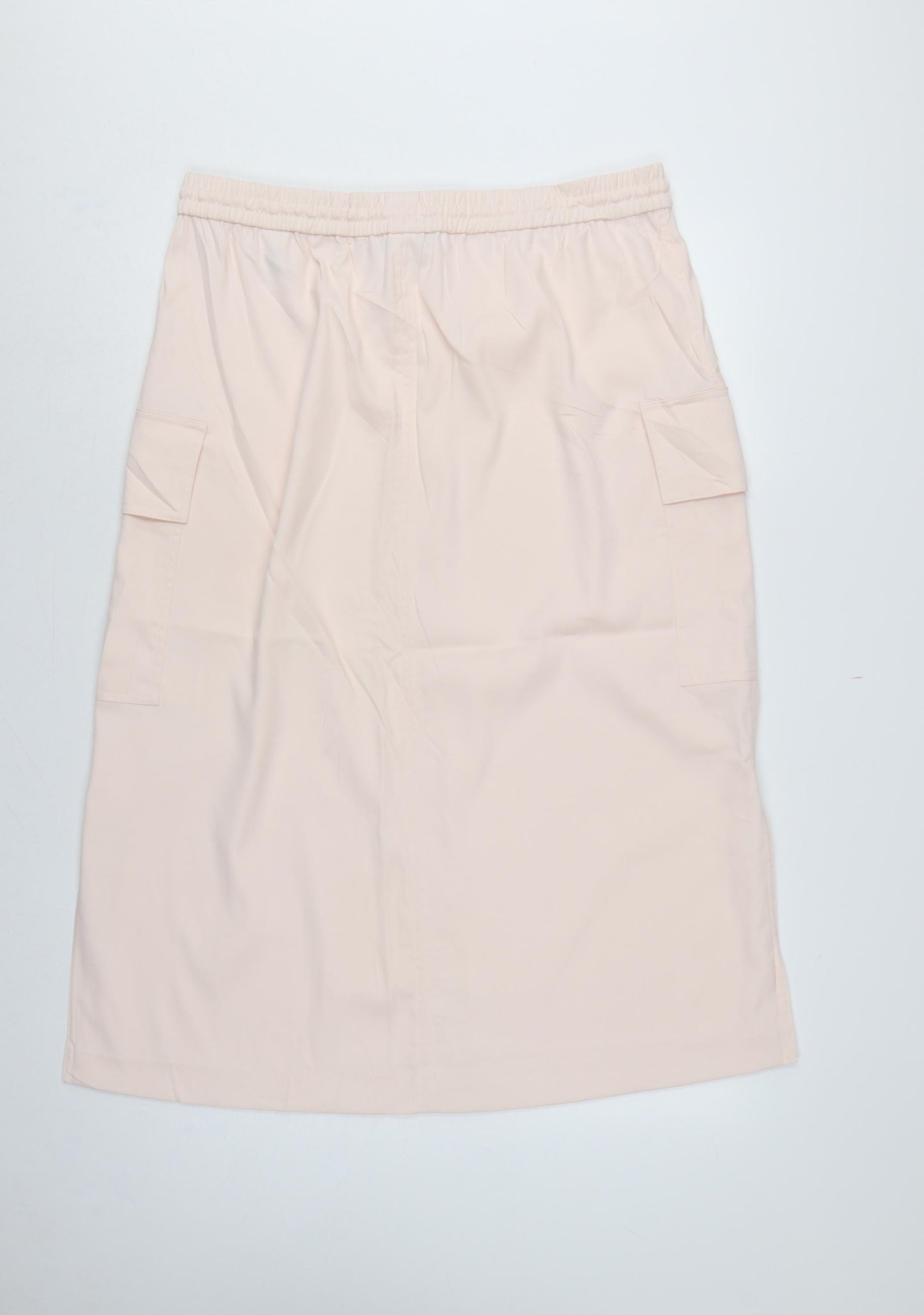 Marks and Spencer Women Pink UK 10 Cargo Midi Skirt Pockets