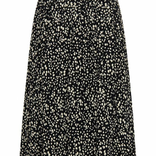 Marks & Spencer Women's Black UK 6 Leopard Print A-Line Midi Skirt