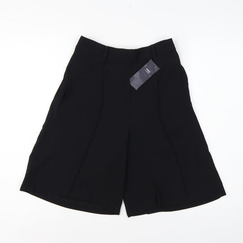 Marks and Spencer Women Black UK 6 High Rise Culotte Shorts Pockets