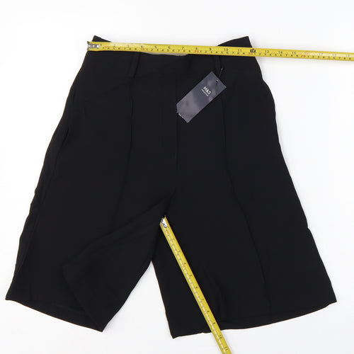 Marks and Spencer Women Black UK 6 High Rise Culotte Shorts Pockets